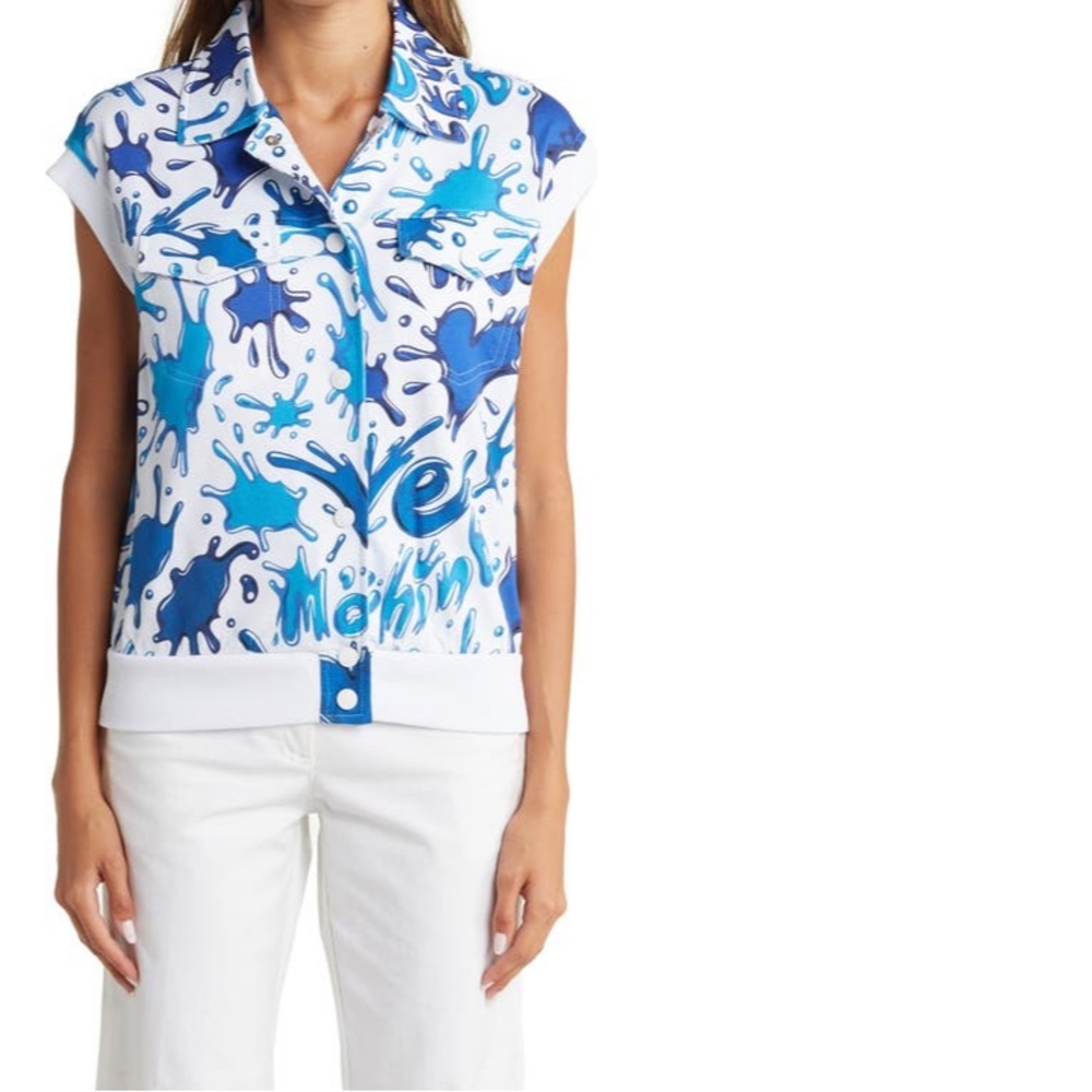 Love Moschino paint splatter print vest, limited edition